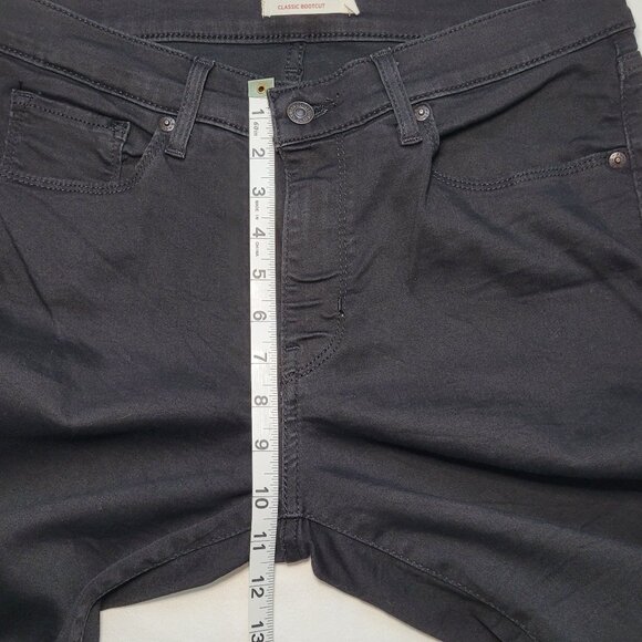 Levi's Classic Bootcut Jeans Soft Black Stretch Denim Womens Size 12 Streetwear - Picture 3 of 13